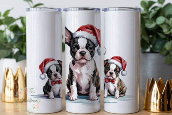 Christmas Boston Terrier Tumbler Wrap Graphics Review