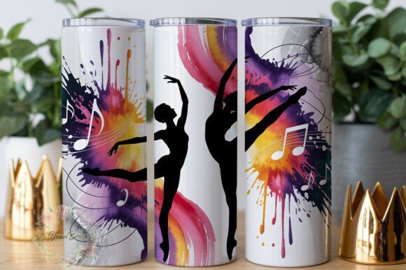 Dance Music Abstract 20oz Tumbler Wrap