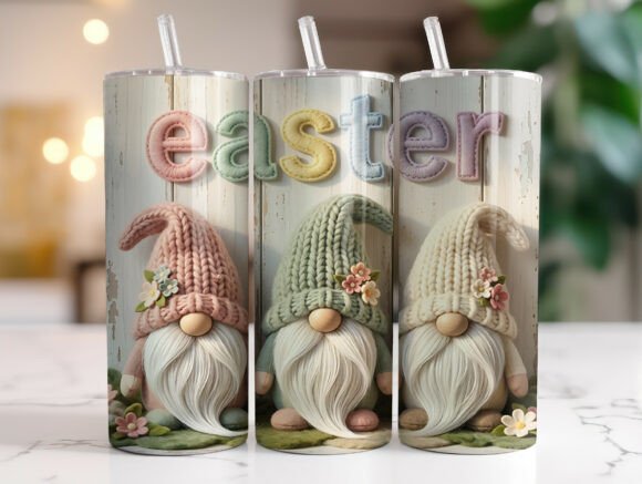Easter Yarn Gnomes Pastel Spring Tumbler Graphics Review
