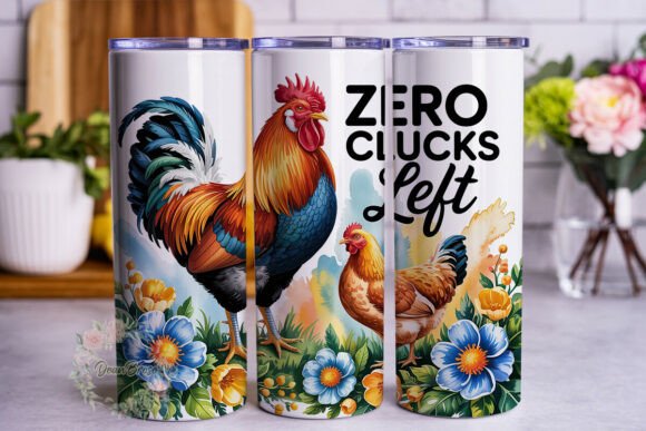 Farm Rooster Floral Tumbler Wrap Graphics Review