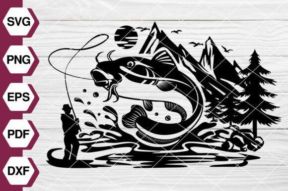 Fishing Scene SVG: Bass Fishing Graphics & Illustrations Review