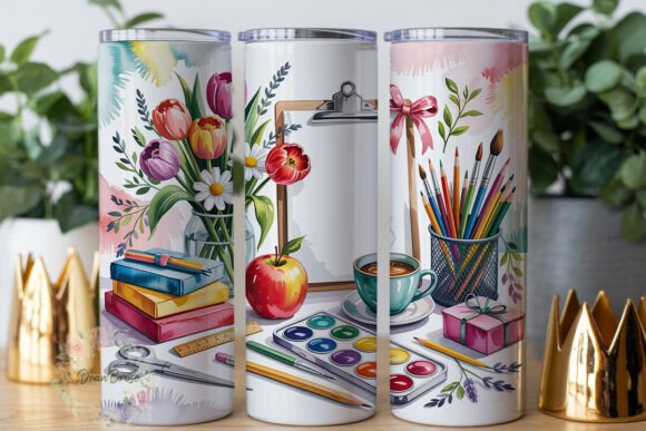 Floral Raccoon 20oz Tumbler Wrap Graphics