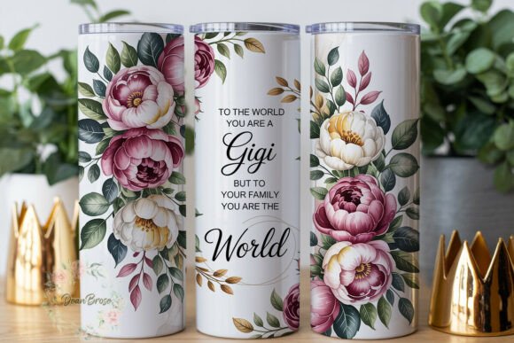 Gigi Floral Watercolor Tumbler Wraps