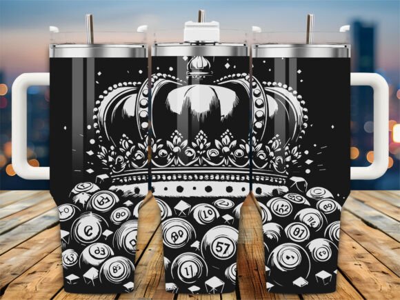 Queen Bingo Balls 40oz Tumbler Graphics Crafts