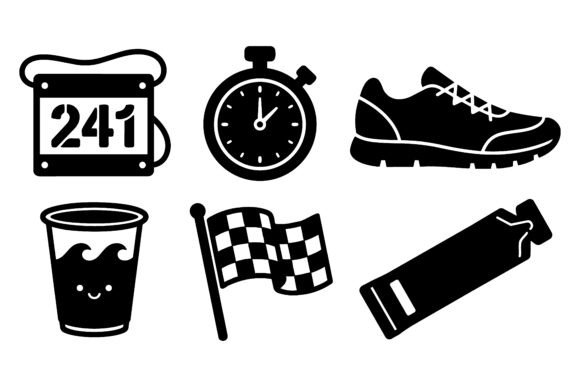 Race Day Icons SVG Pack: Graphics for Crafts & Content