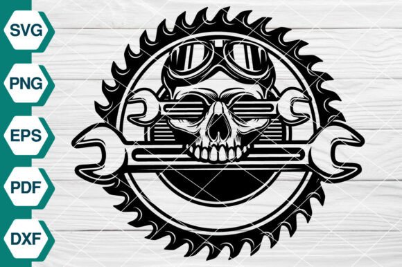 Skull Mechanic SVG: Graphics for Handmade Creations