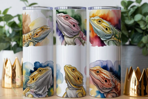 Watercolor Reptile 20oz Tumbler Wrap