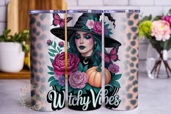 Witchy Vibes Floral Pumpkin Tumbler Wrap Graphics Review